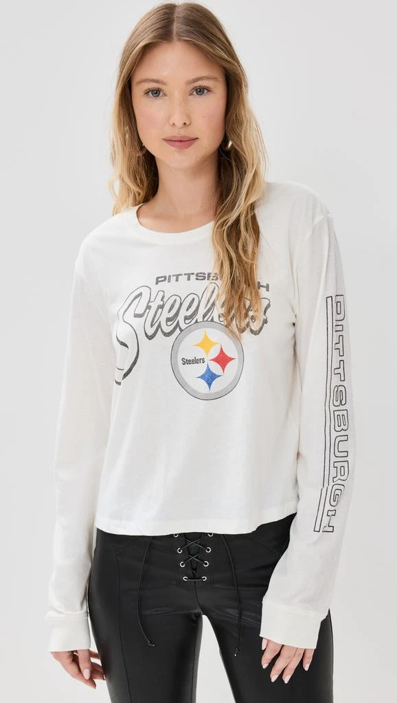 Junk Food Steelers Long Sleeve Crop Tee 6