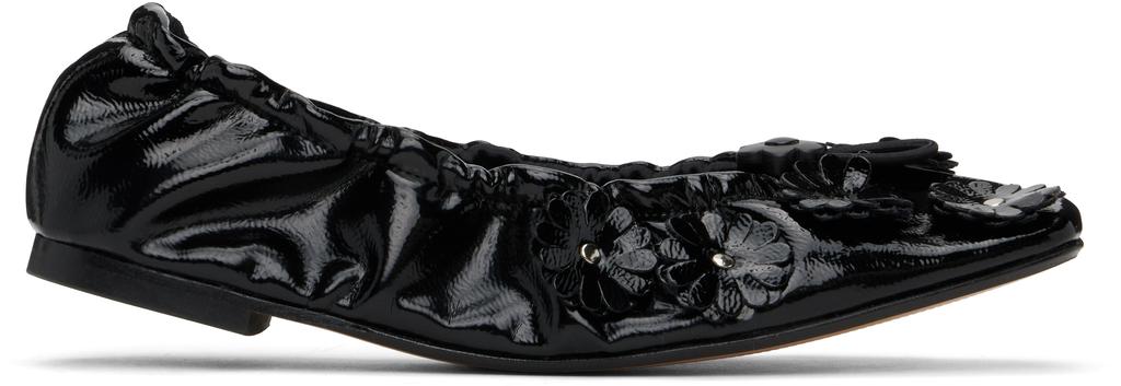 CECILIE BAHNSEN Black Orbella Ballerina Flats