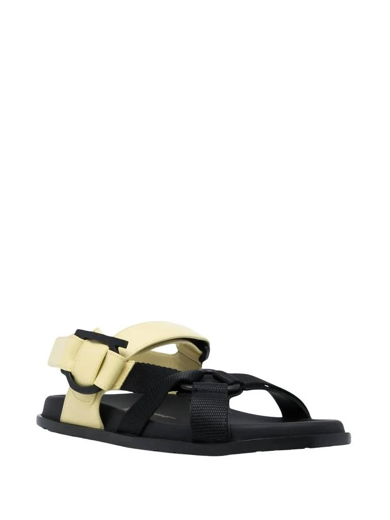 Salvatore Ferragamo Women
s Gancini Touch-Strap Sandals In Black/yellow 1