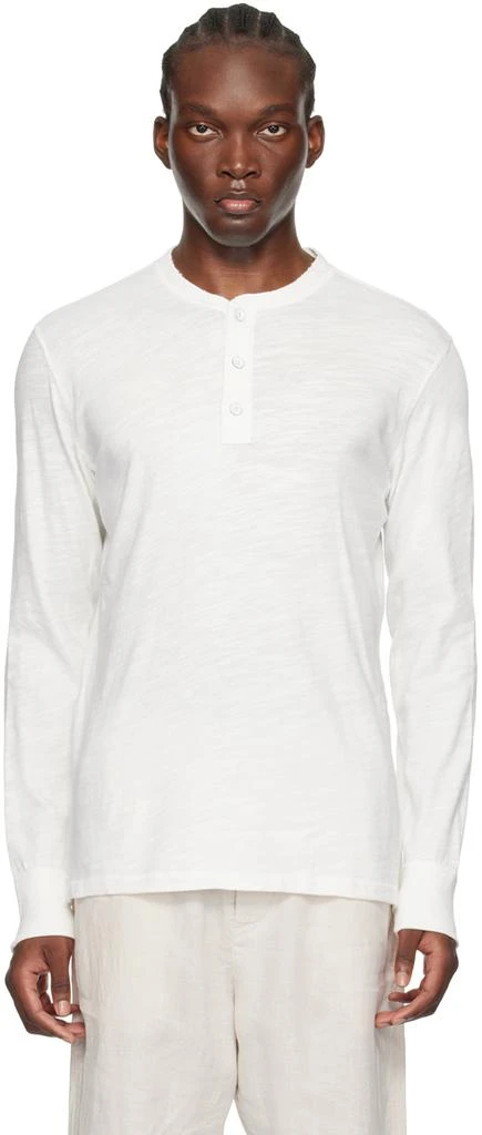 Rag & Bone White Classic Flame Henley 1