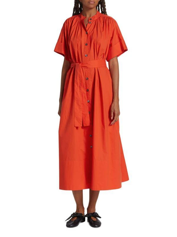 Co Gathered Maxi Shirt Dress 1