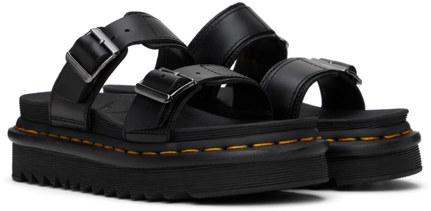 Dr. Martens Black Myles Leather Buckle Slide Sandals 4