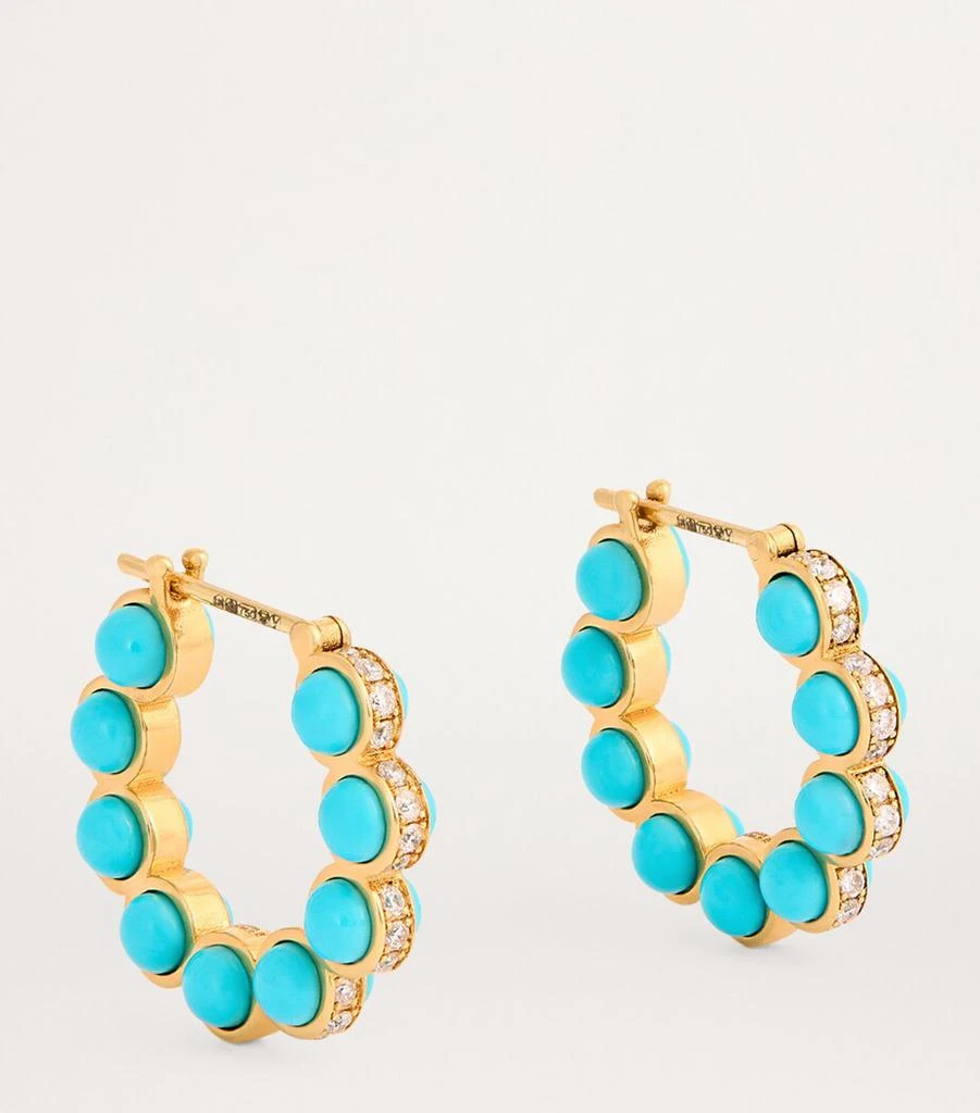 L'ATELIER NAWBAR Yellow Gold and Diamond Atoms Hoop Earrings 3