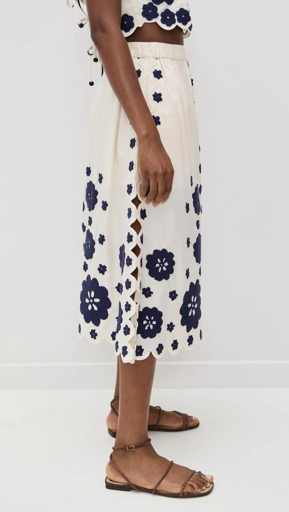 Sea Catrine Applique Midi Scallop Skirt 3