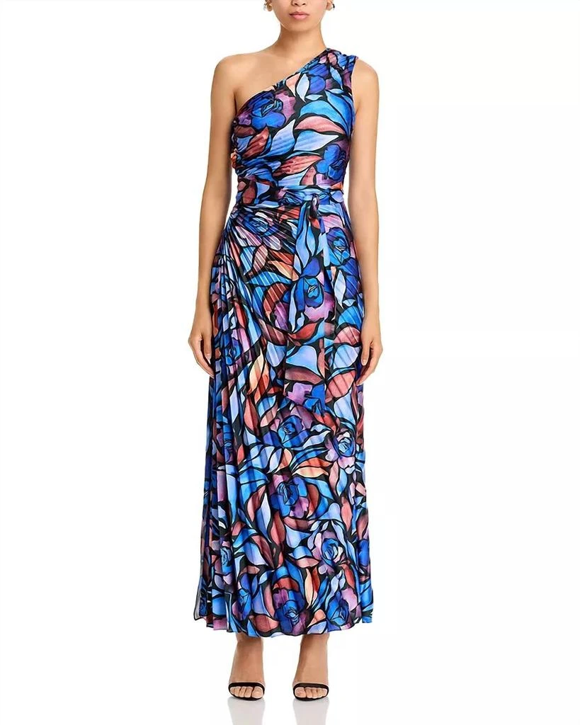 Milly Estelle Printed Evening Dress In Dream Rose 1