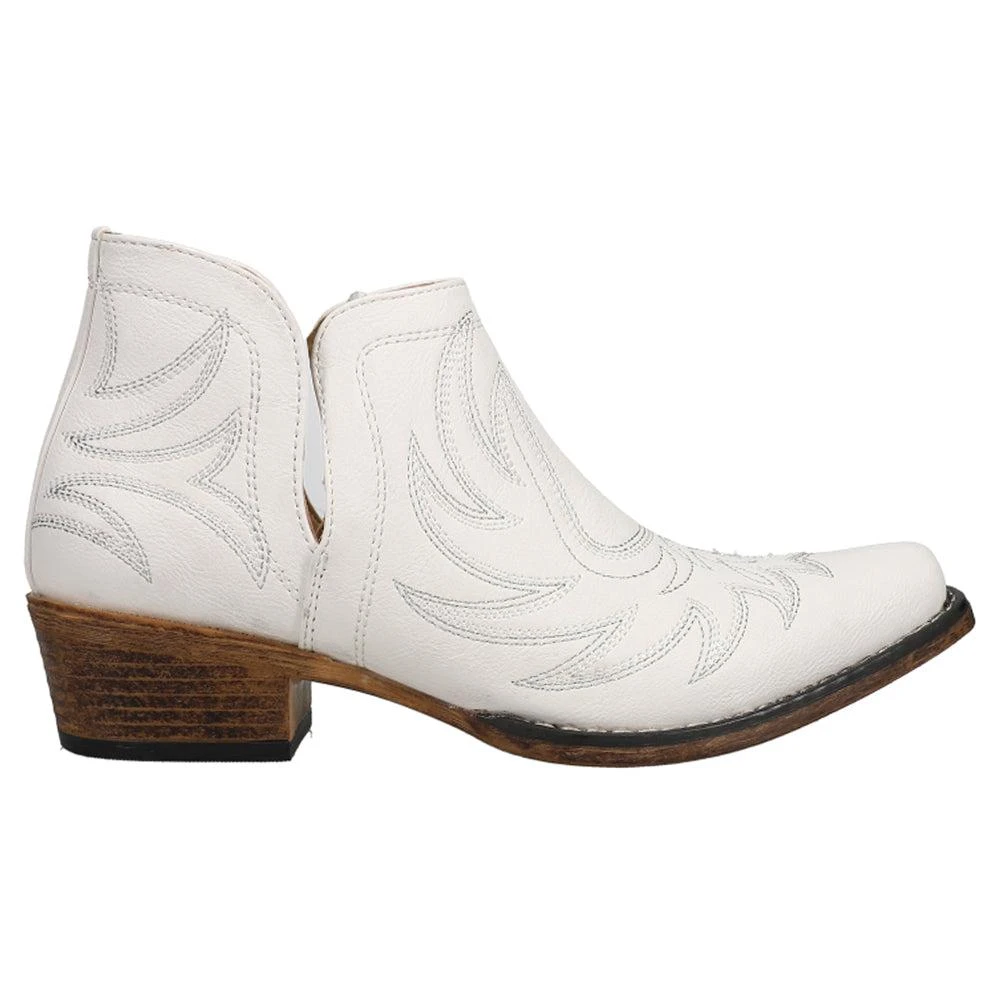 Roper Ava Embroidery Snip Toe Cowboy Booties 1
