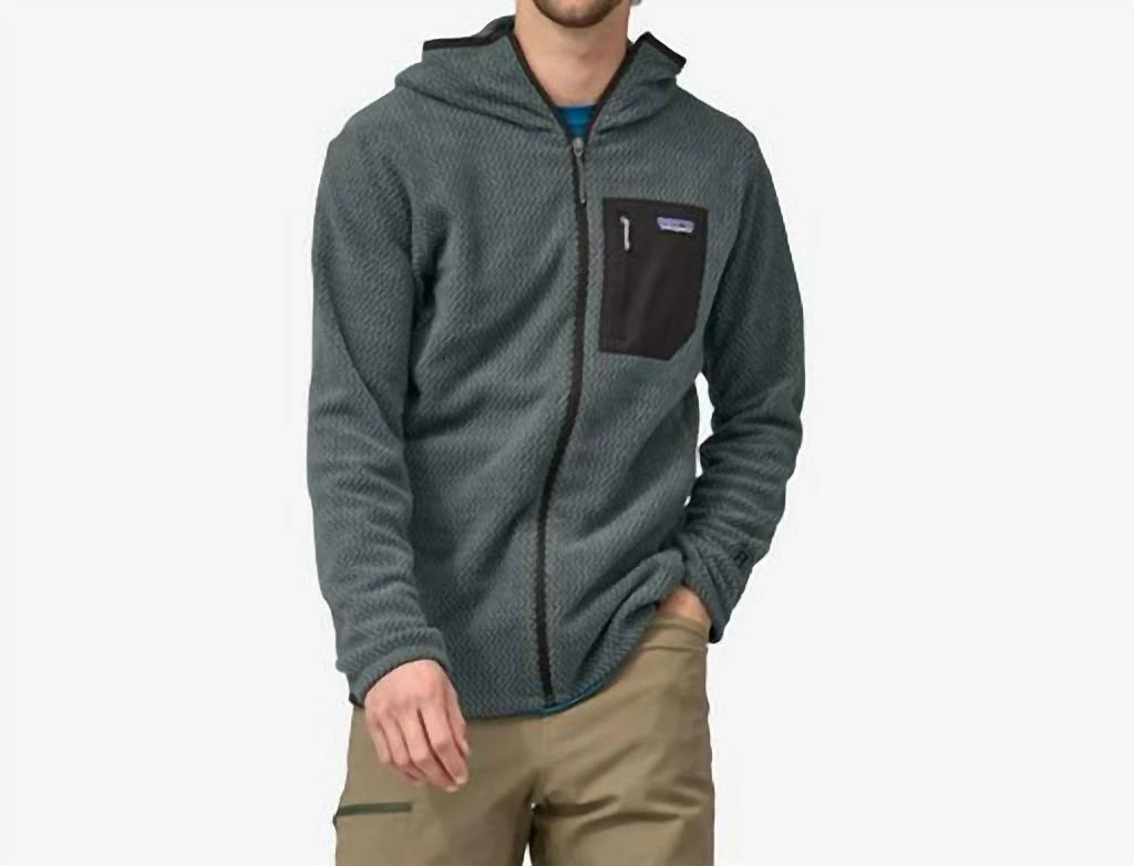 Patagonia R1 Full Zip Hoody In Green 1