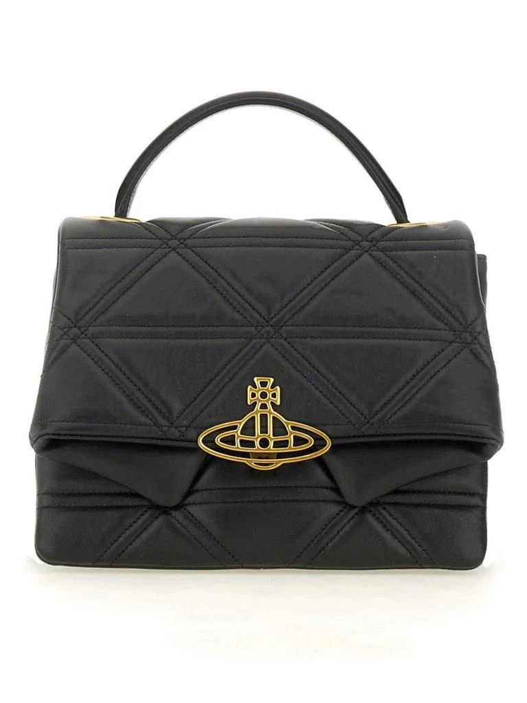 Vivienne Westwood Vivienne Westwood Logo Plaque Quilted Tote Bag 1