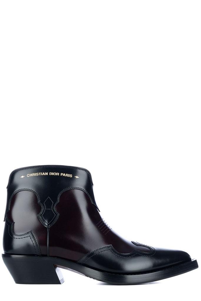 Shop Christian Dior Pointed Toe Zip-Up Boots on Sale at