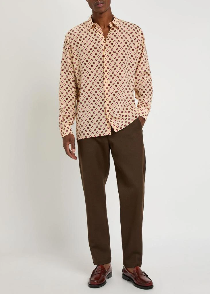Valentino Patterned silk-chiffon shirt 4