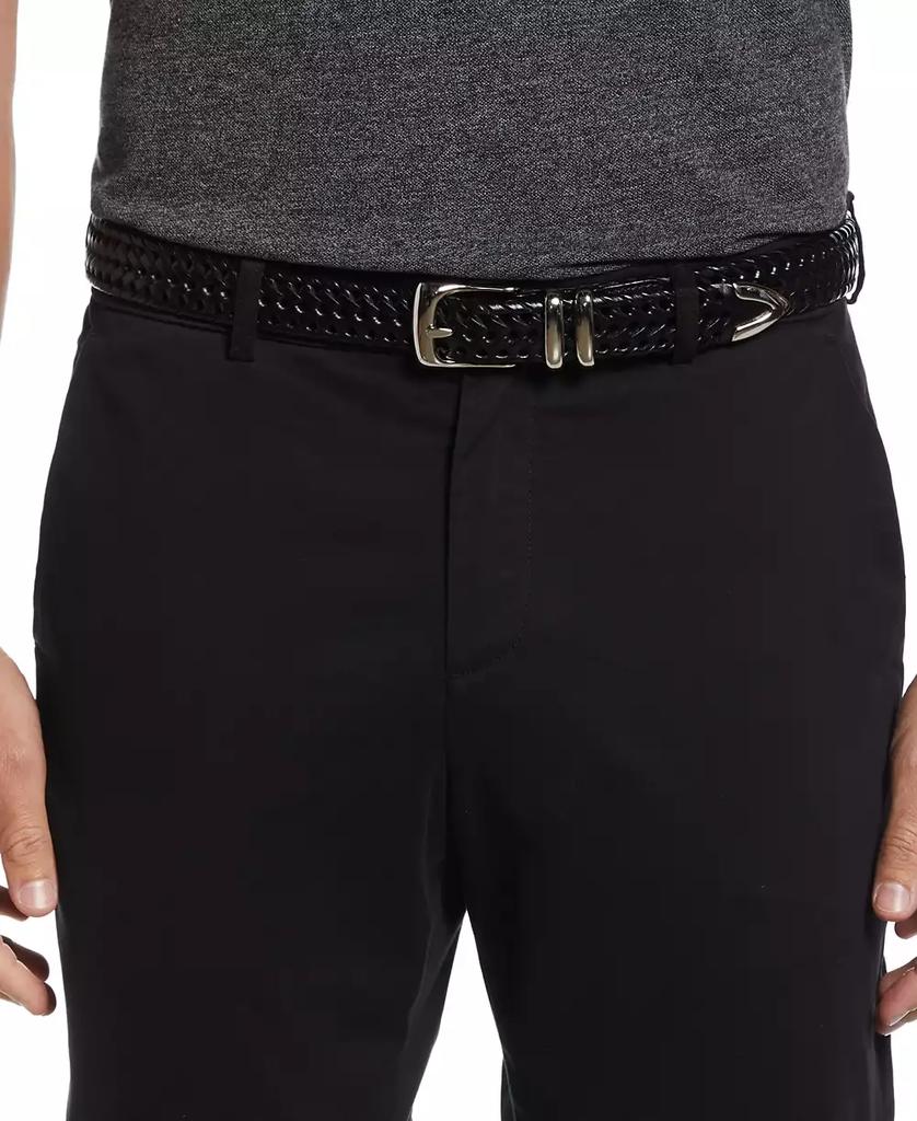 Perry Ellis Men's Leather Braided Belt