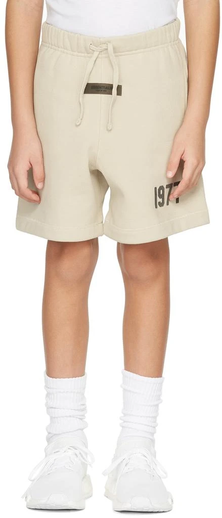 Essentials Kids Beige '1977' Shorts 2