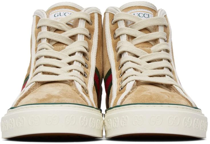 Gucci Beige Suede 'Gucci Tennis 1977' High-Top Sneakers 2