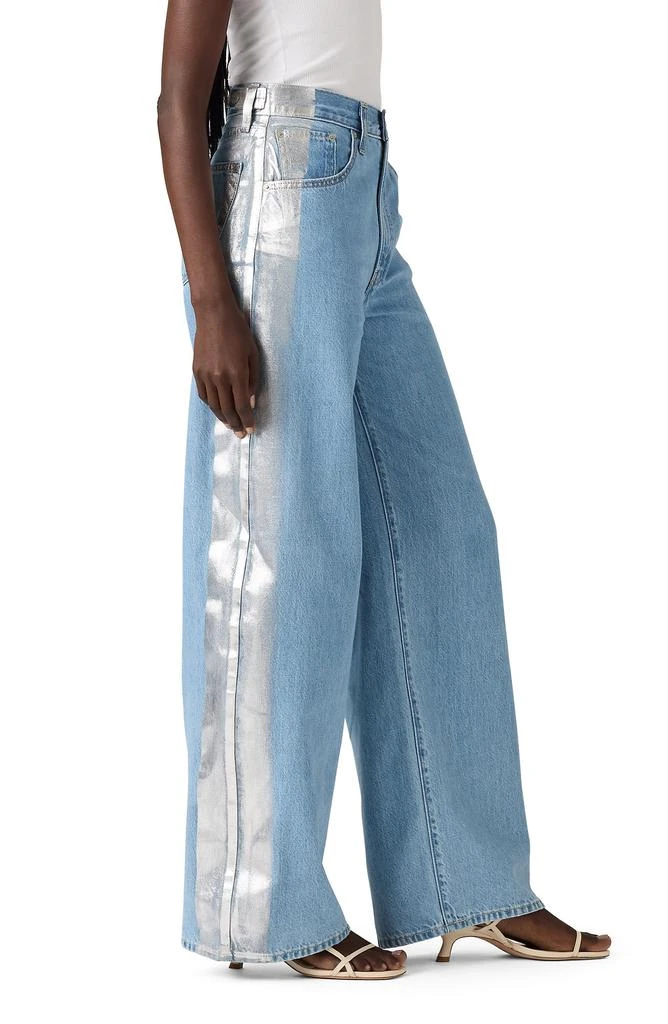 Levi
s Cinch Metallic Side Stripe High Waist Baggy Wide Leg Jeans 3
