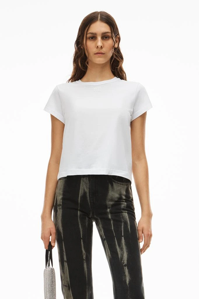 Alexander Wang PUFF LOGO SHRUNKEN TEE IN COTTON JERSEY 2