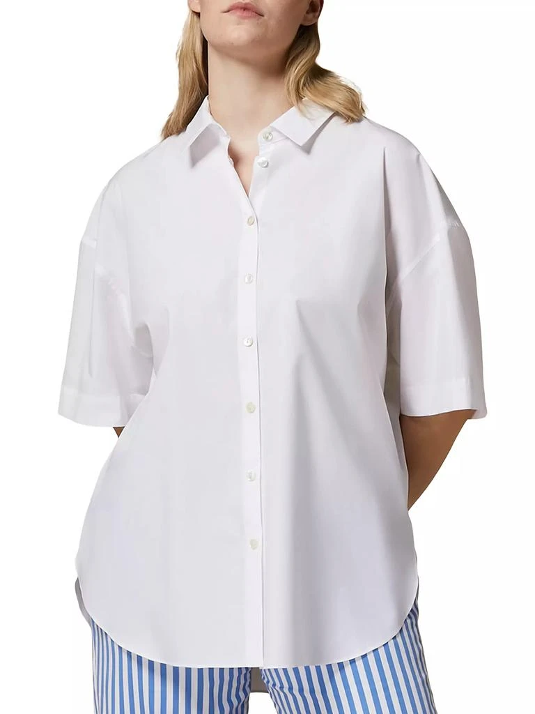 Marina Rinaldi Harry Poplin Elbow-Sleeve Shirt 1