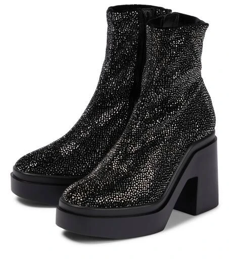 Clergerie Nava embellished velvet ankle boots 5
