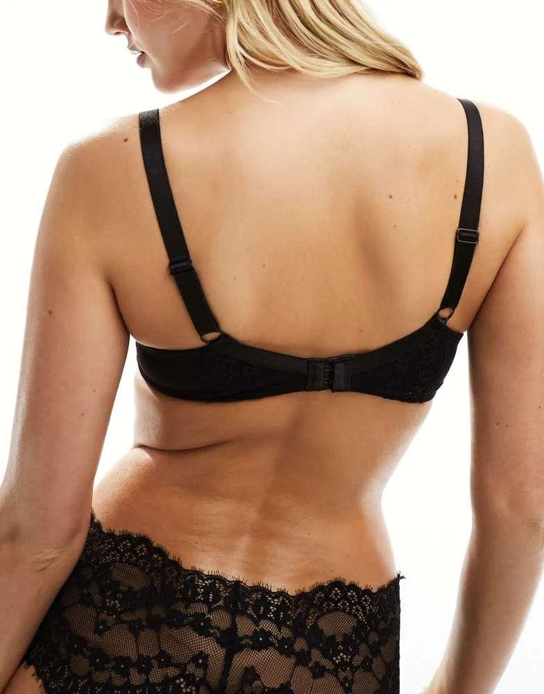 Hunkemoller Hunkemoller Daisy lace bra in black 4