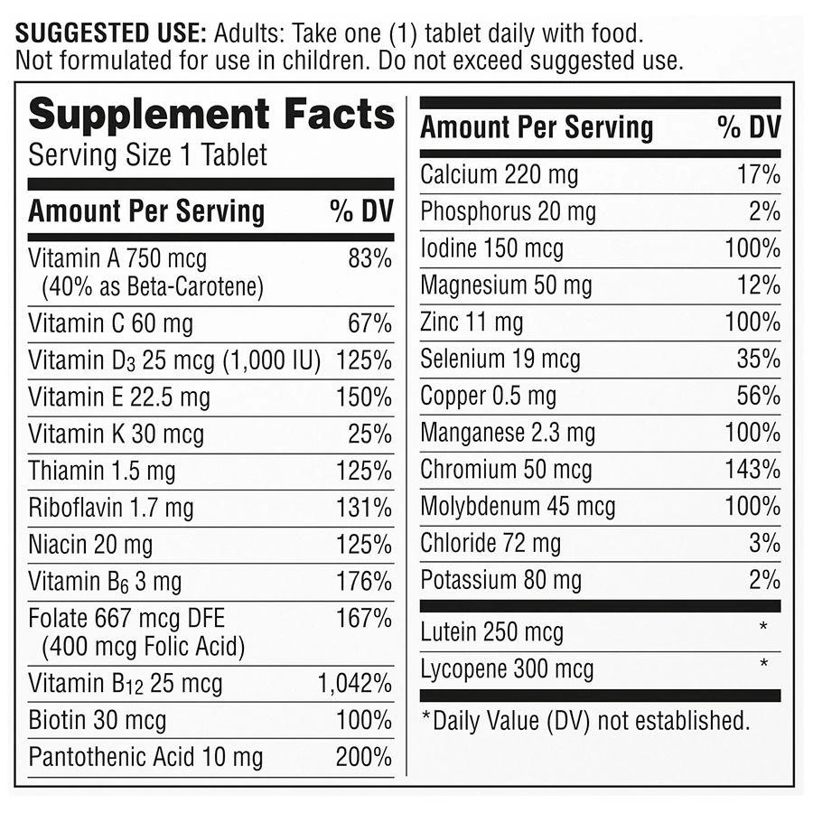 Centrum Adult 50+, Multivitamin & Multimineral Supplements Tablets 5