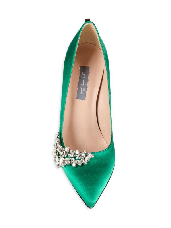 SJP by Sarah Jessica Parker Jumelle Crystal Satin Pumps 5