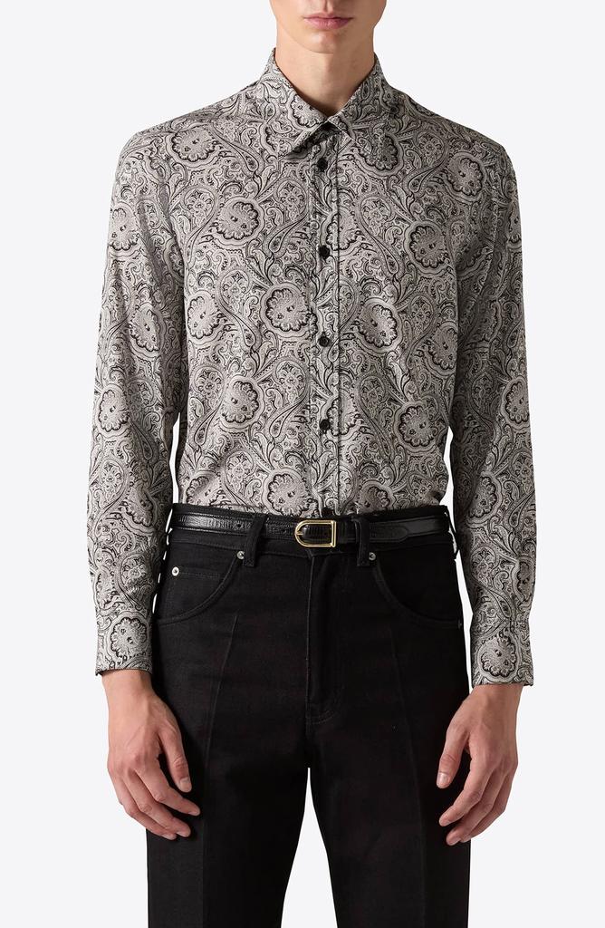 BLK DNM Paisley Print Button-Up Shirt