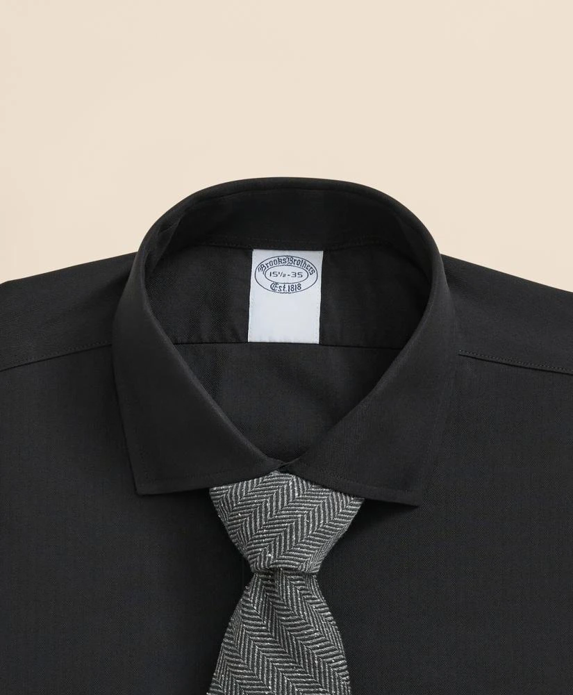 Brooks Brothers Stretch Supima® Cotton Non-Iron English Spread Collar, Herringbone Dress Shirt 2