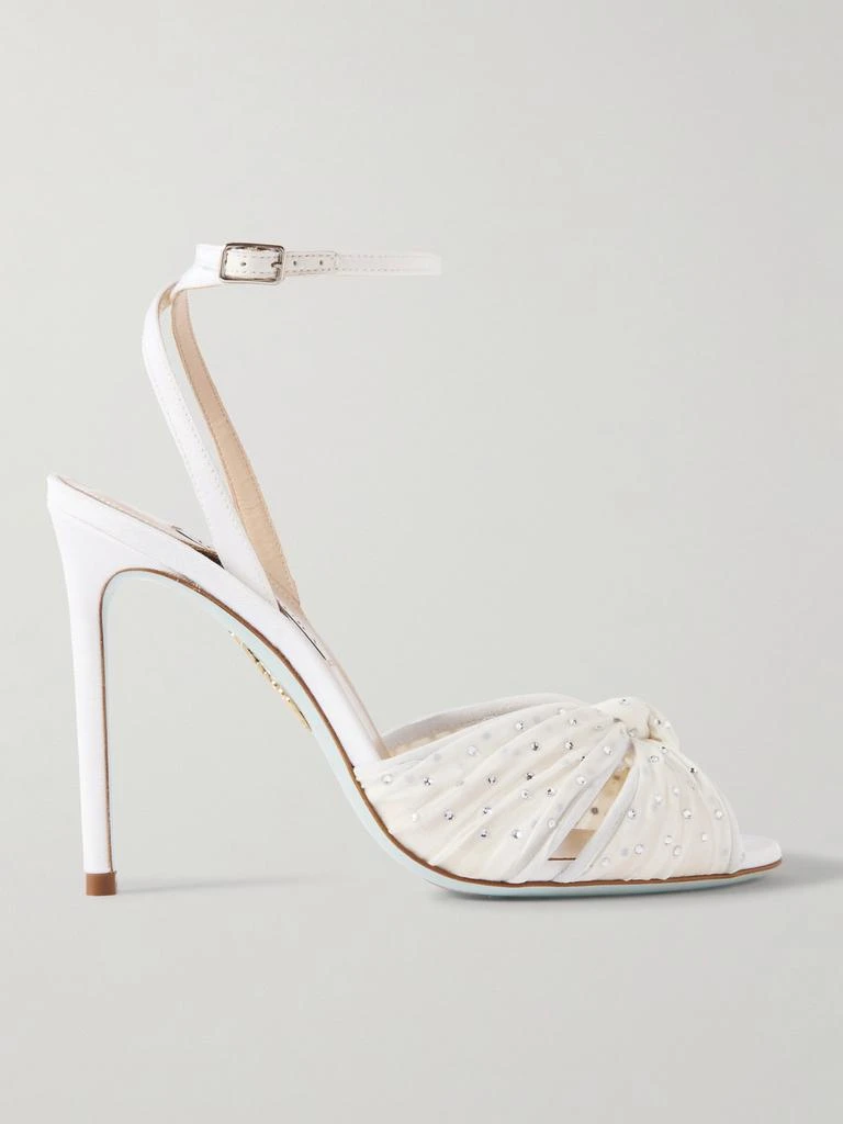 Aquazzura Slow Kisses 105 雪纺绸边饰罗缎凉鞋  - IT38 1