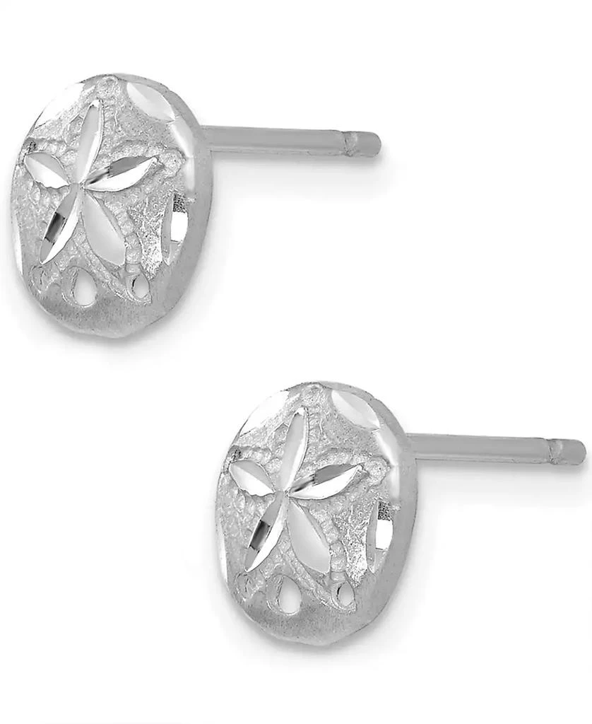 Macy
s Sand Dollar Stud Earrings in 14k White Gold 2