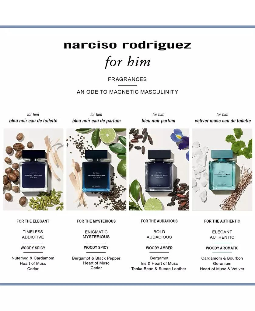 Narciso Rodriguez Men's For Him Vetiver Musc Eau de Toilette Spray, 3.3 oz., A Macy's Exclusive 4