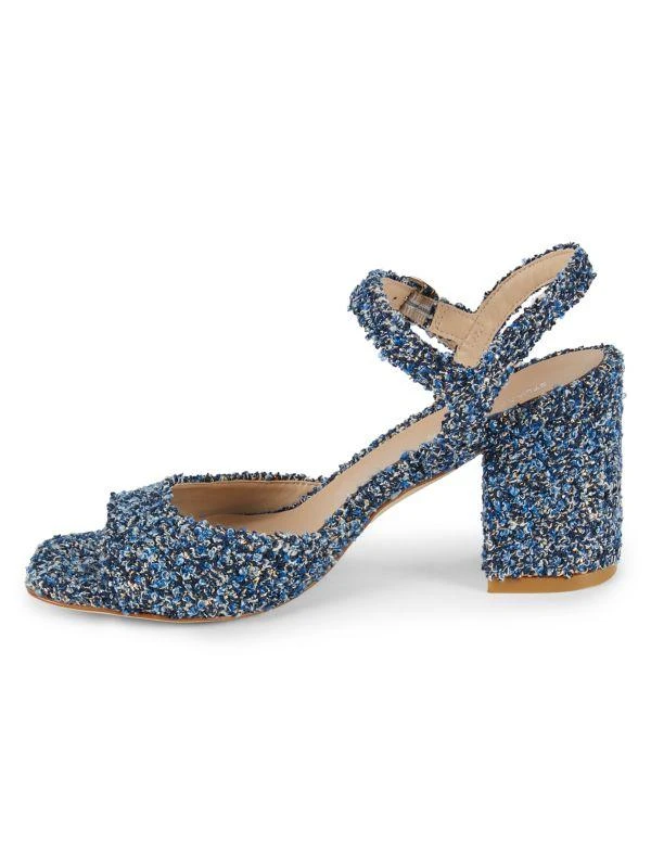 Stuart Weitzman Tia 75MM Tweed Sandals 4