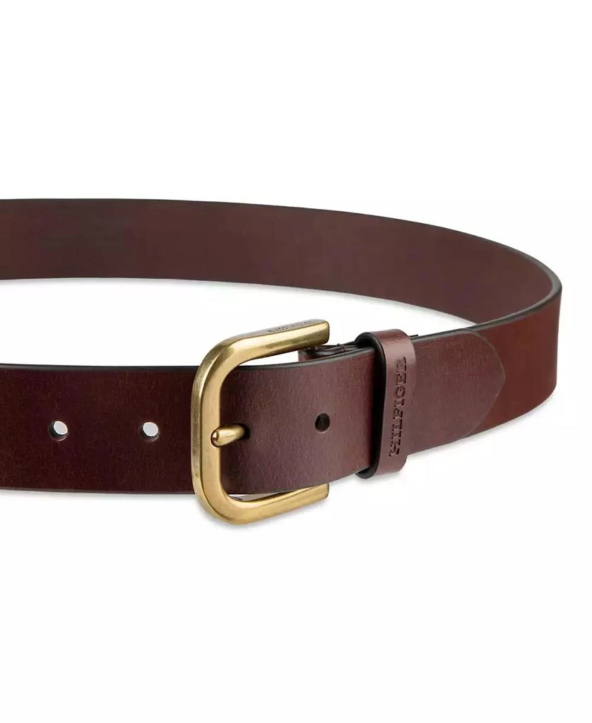Tommy Hilfiger Men's Genuine Leather Raw Edge Casual Jean Belt 7