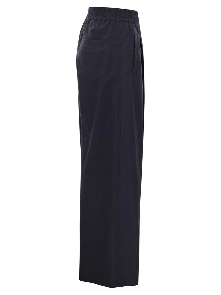 Brunello Cucinelli Brunello Cucinelli Elasticated Waistband Wide-Leg Trousers 3