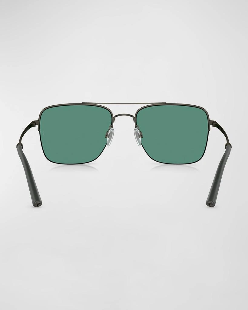 Oliver Peoples Men's R-2 Metal Aviator Sunglasses 4