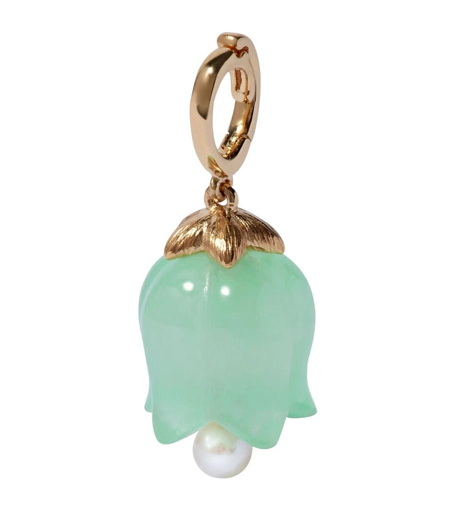Annoushka Yellow Gold and Jade Tulip Charm 1
