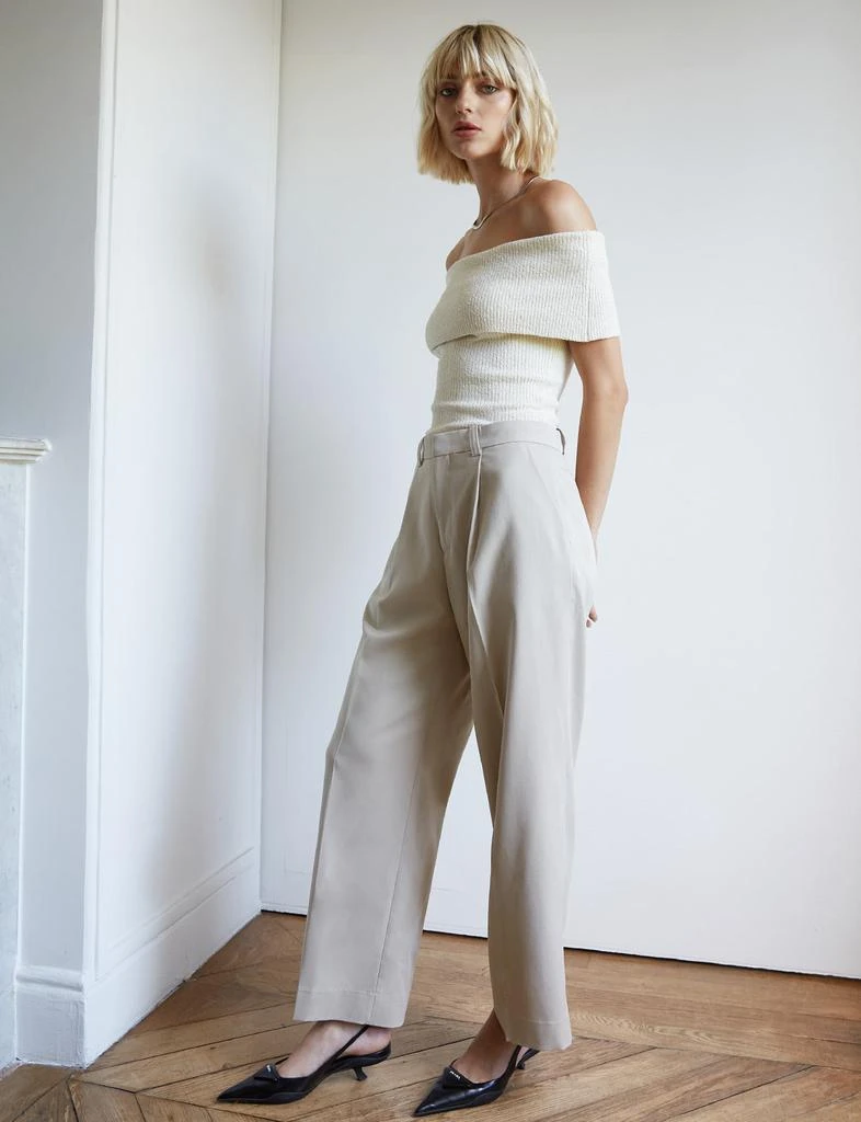 Pixie Market Popcorn Knit Off-The-Shoulder Top-BESTSELLER 2