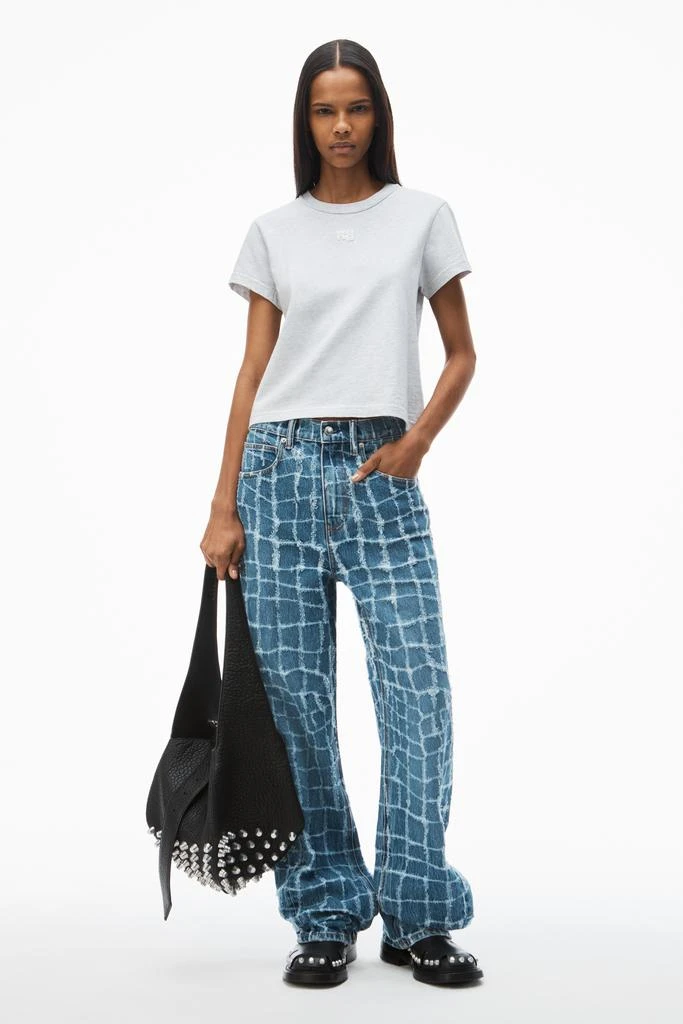 Alexander Wang puff logo shrunken tee in cotton jersey 6