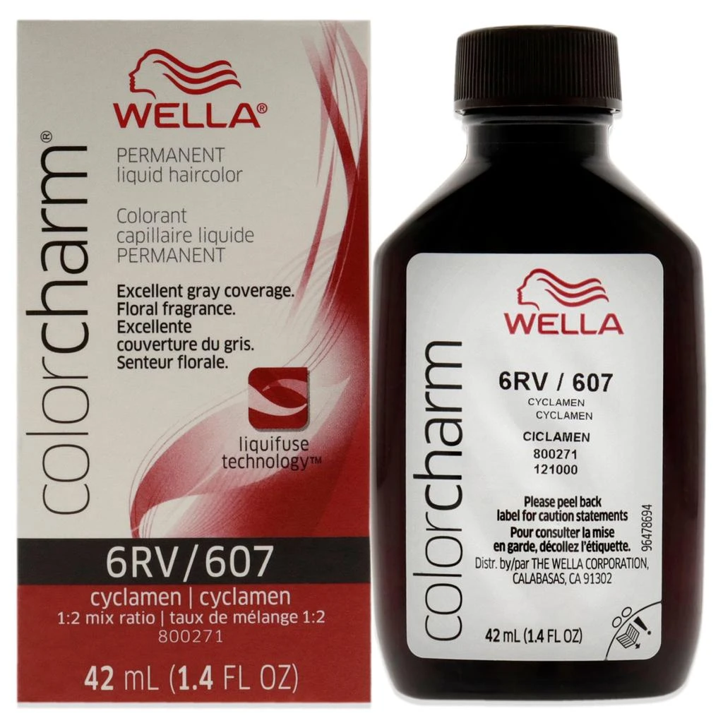 Wella Color Charm Permanent Liquid Haircolor - 607 6RV Cyclamen by  for Unisex - 1.4 oz Hair Color 1