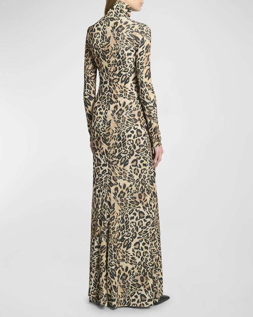 Nanushka Blaize Leopard Turtleneck Maxi Dress 6