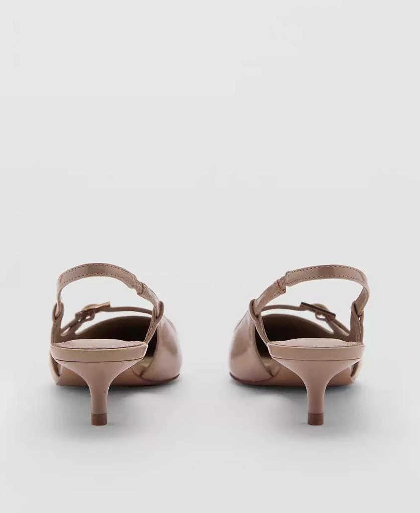 Mango Women's Buckle Detail Slingback Heeled Shoes 4