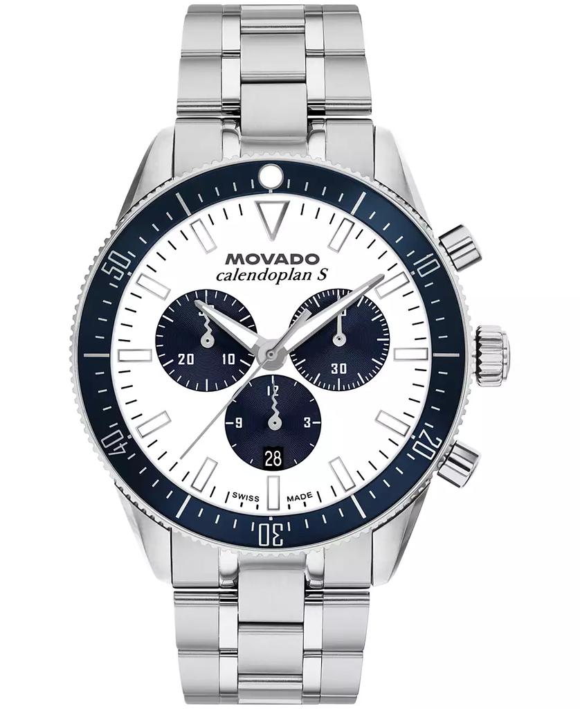 Movado Men's Calendoplan S Swiss Quartz Chrono Stainless-Steel Watch, 42mm