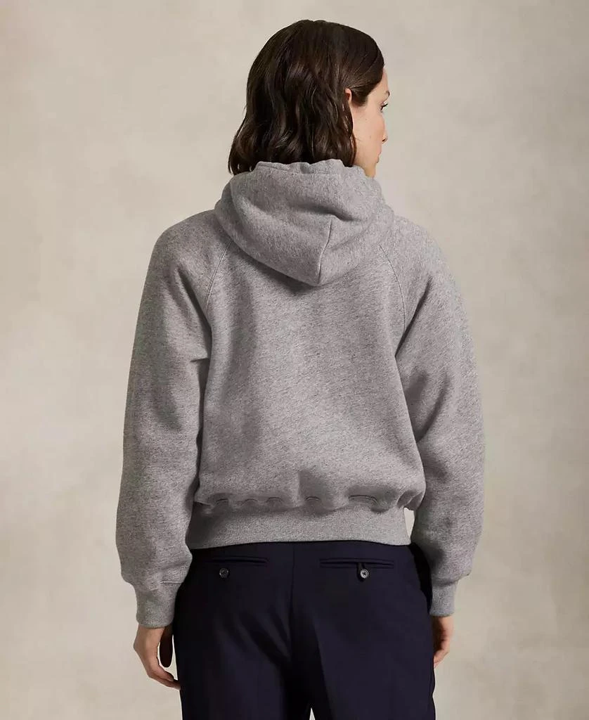 Ralph Lauren Women's Shrunken Fit Fleece Hoodie Sweatshirt 4