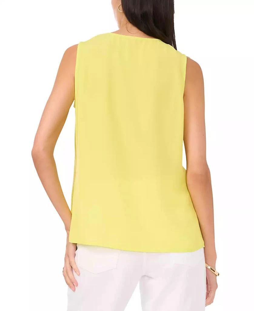 Vince Camuto Women's Solid Sleeveless Ruffled Top 2