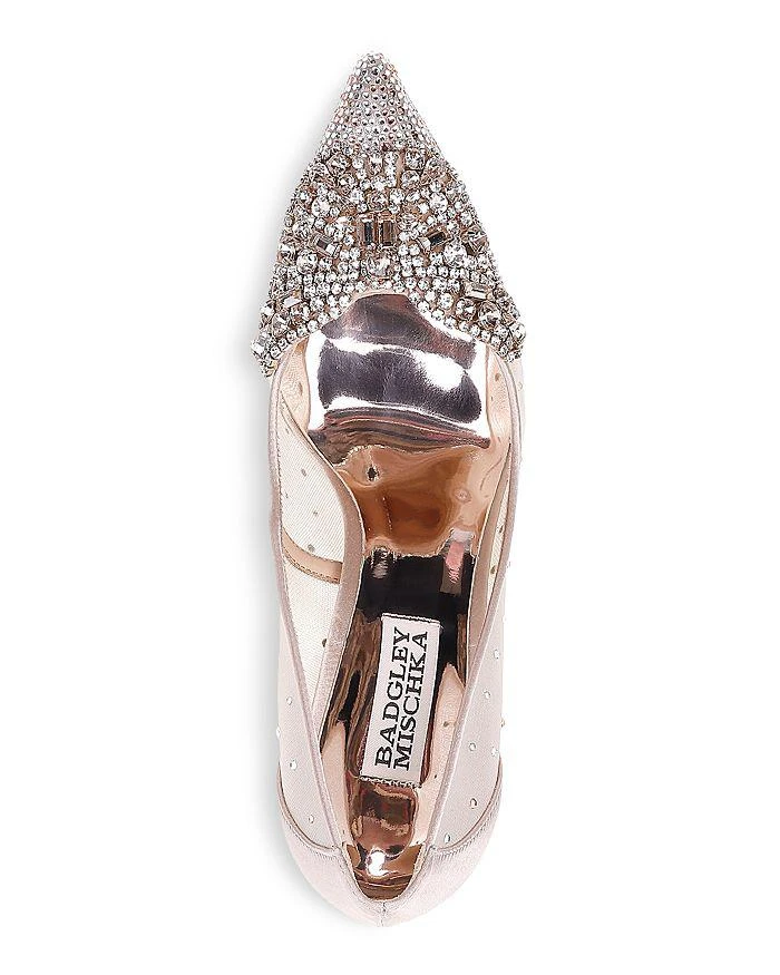 Badgley Mischka Women's Quintana Glitter & Mesh High-Heel Pumps 3
