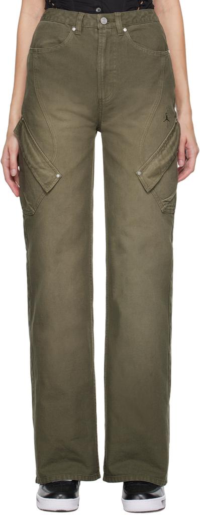 Jordan Khaki Travis Scott Edition Embroidered Cargo Pants