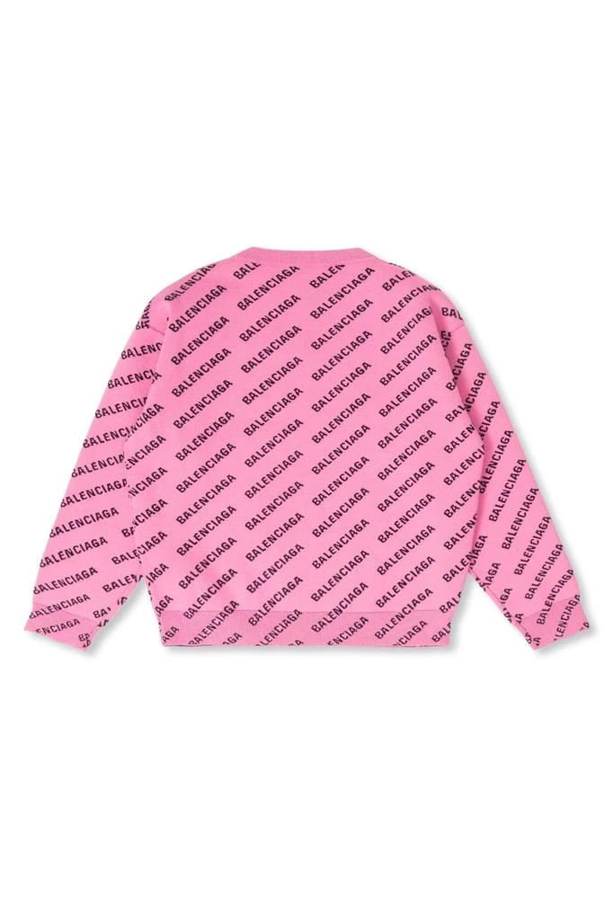 Balenciaga Balenciaga Kids Logo-Intarsia Knitted Jumper 2