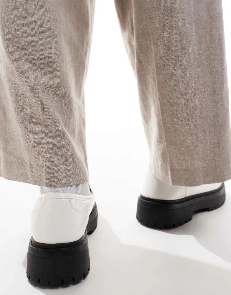 ASOS ASOS DESIGN chunky loafers in white 3