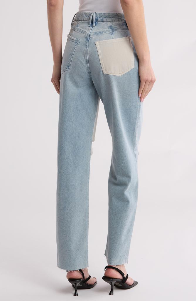 Good American Good '90s Pieced Straight Leg Jeans