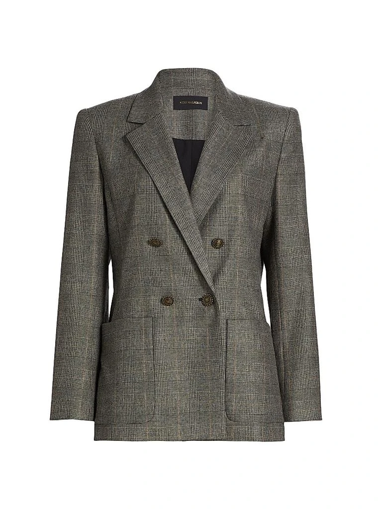 Kobi Halperin Nebula Plaid Double-Breasted Jacket 1