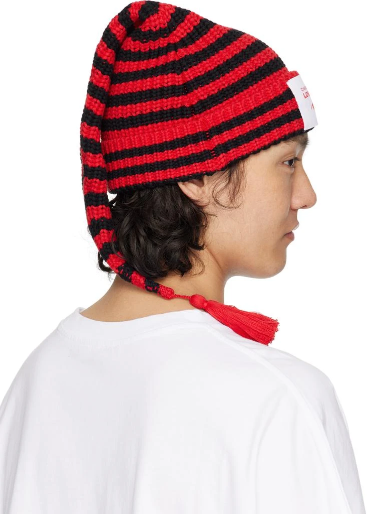 Charles Jeffrey Loverboy Red 
Black Sloppy Giuseppe Beanie 3