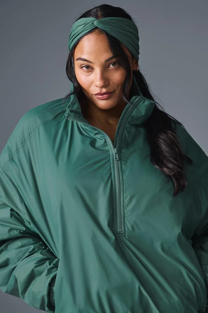 Alo Latitude Light Weight 1/2 Zip Pullover Jacket - Winter Ivy 4